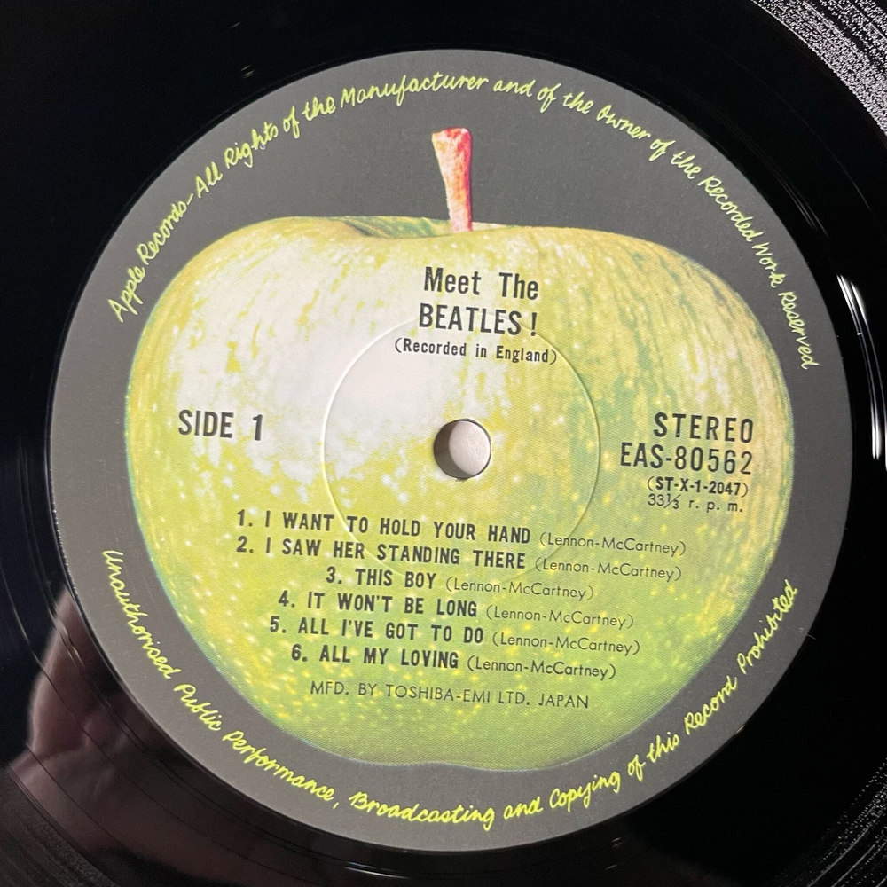 Винтажная виниловая пластинка LP Meet The Beatles (Japan 1976) (Obi) Till There Was You
