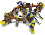 Игровой комплекс для детей 6-12 лет для уличной площадки