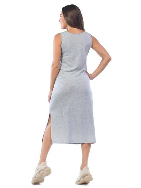 Платье женское, размер 44, цвет светло-серый