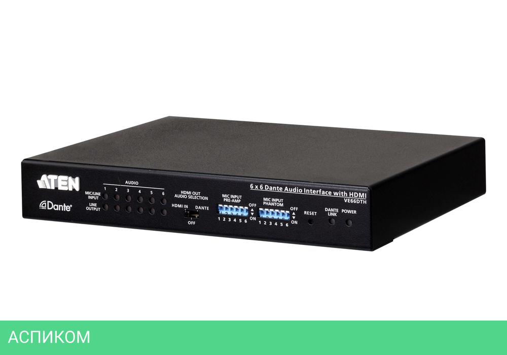 Звуковой интерфейс Aten VE66DTH (VE66DTH-AT-G)
