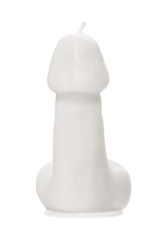 Белая свеча в форме пениса - 47 гр. (Цвет: белый)