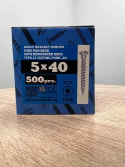 5х40 саморез для перфорированного крепежа (500шт), TX20