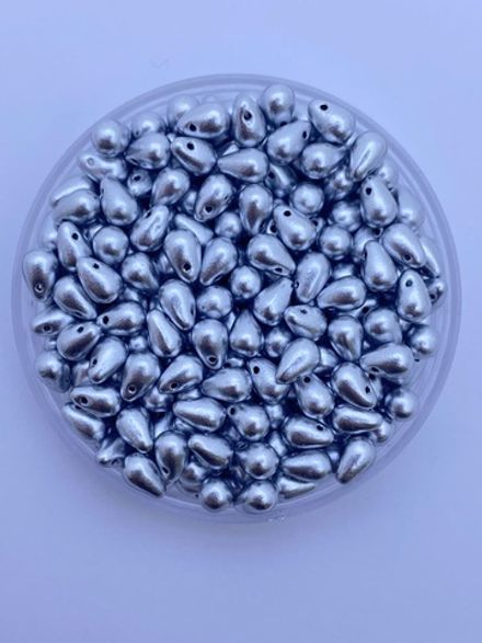 Side Drill Tear Drop 4 x 6 mm Aluminium Silver 01700