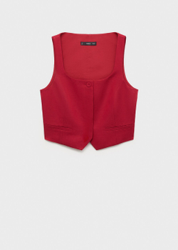 Костюмный жилет из смесового льна