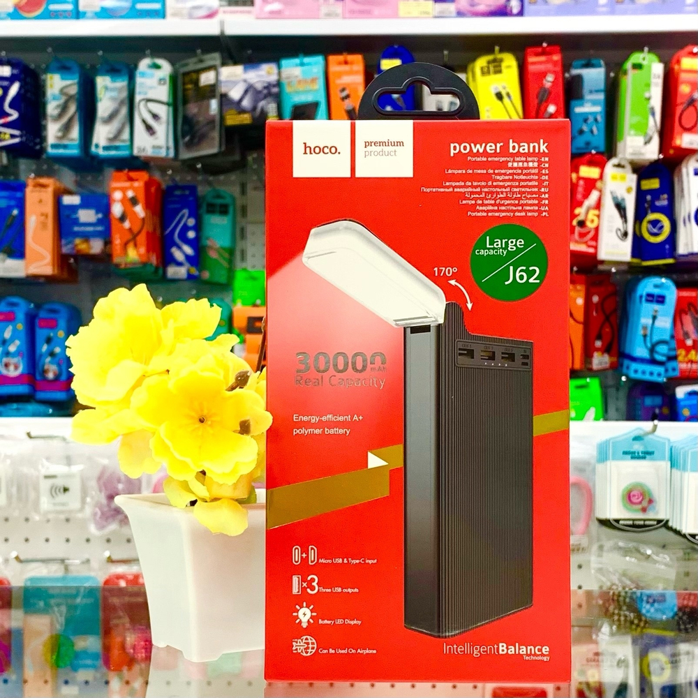 Power Bank 30000mAh, Hoco J62, черный