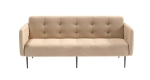 Monaco диван-кровать прямой с подлокотниками, трехместный, велюр бежевый Velutto 04
