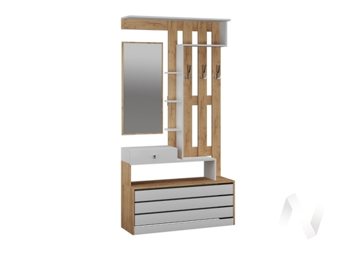 Центральная секция ЯПЦС-1 Прихожая Ямайка (дуб крафт золотой/белый)