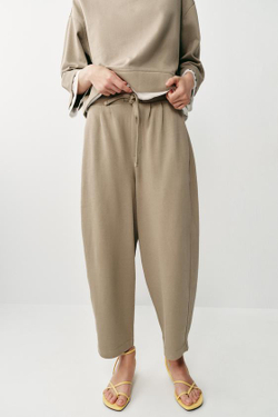 ZARA БРЮКИ BALLOON, МЯГКИЙ КАШТАНОВЫЙ