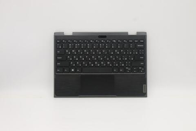 Верхняя панель с клавиатурой (топкейс) для ноутбука Lenovo 300e 2nd Gen 81M9 раскладка - русская, без подсветки, черный (5CB0T45118), оригинал