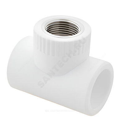 Тройник PP-R комбинированный белый Дн 32х1" ВР RTP (РосТурПласт) 10747