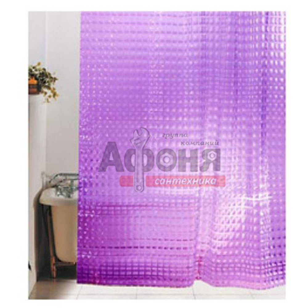 Штора для ванной "ZALEL 3D (152) PURPLE180х180 (П11  )