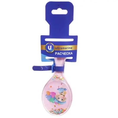 Расческа массажная детская «ФРАТТИ БУМ», малышка Аника, форма овал, 14*5,5см (блистер Ультрамарин)
