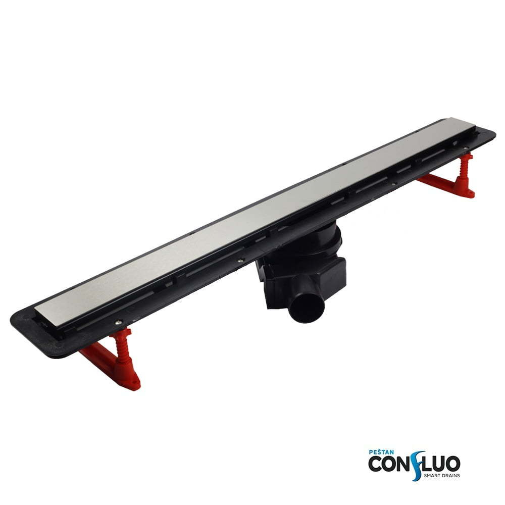 Душевой лоток Pestan Confluo Frameless Line 650 Black Glass