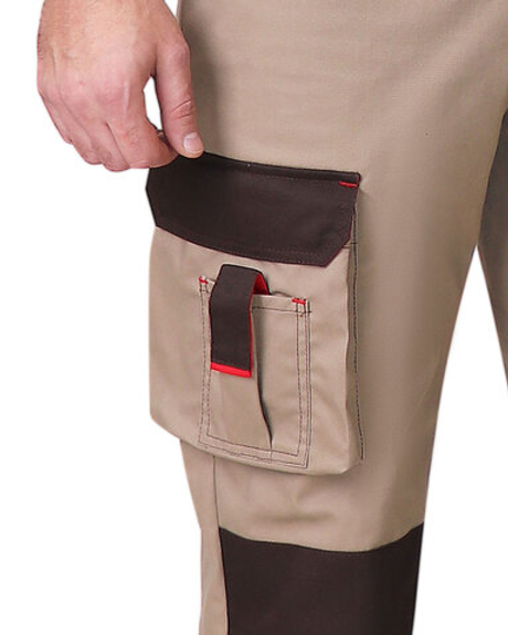 Брюки "ДЖЕТ Браун" песочные с т.коричневым