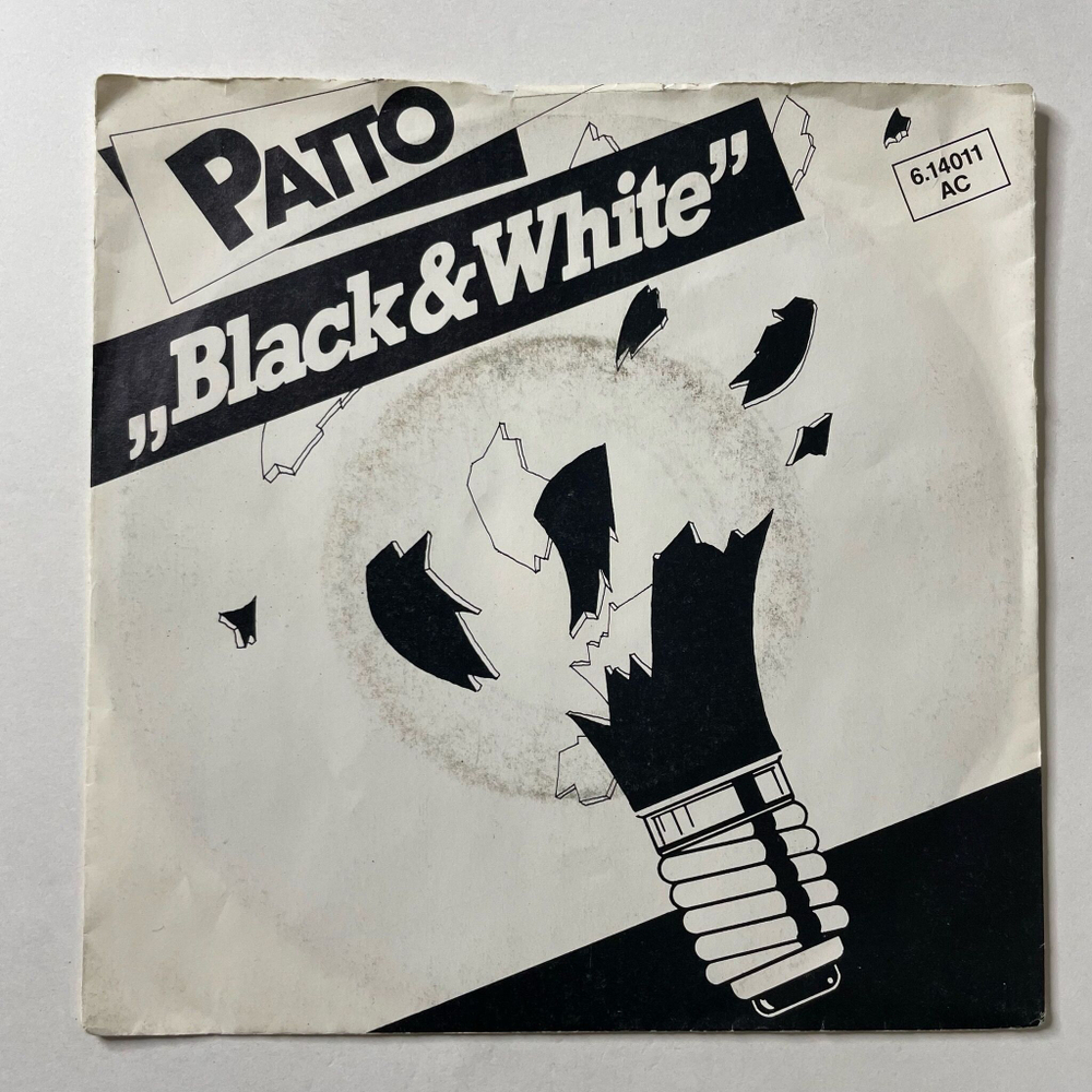 Винтажная виниловая пластинка LP Patto Black And White (Germany 1983) 7 дюймов, 45 RPM, Single