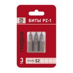 ТРИГГЕР 84963 Биты Профи PZ-1 25мм (блистер уп.3шт)