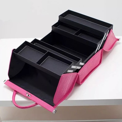 Сумка-саквояж розовая (лаковая)