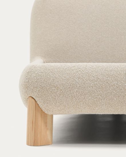 Кровать Odina из ткани букле цвета экрю 160 x 200 см