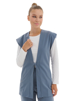Жилет медицинский женский Тезис TZ420 приталенный, без рукавов, синий, 50