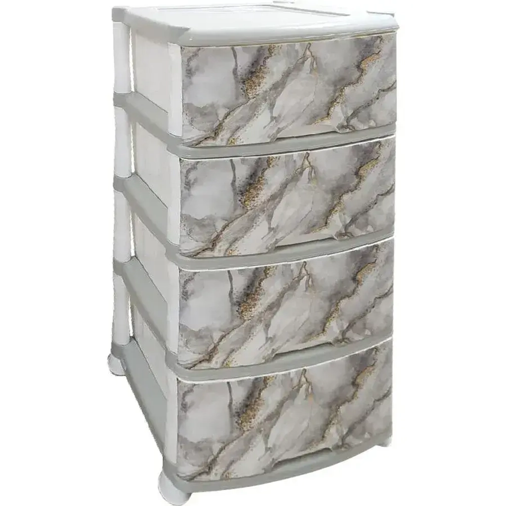 Комод 4-х секц. с декором "Мрамор"