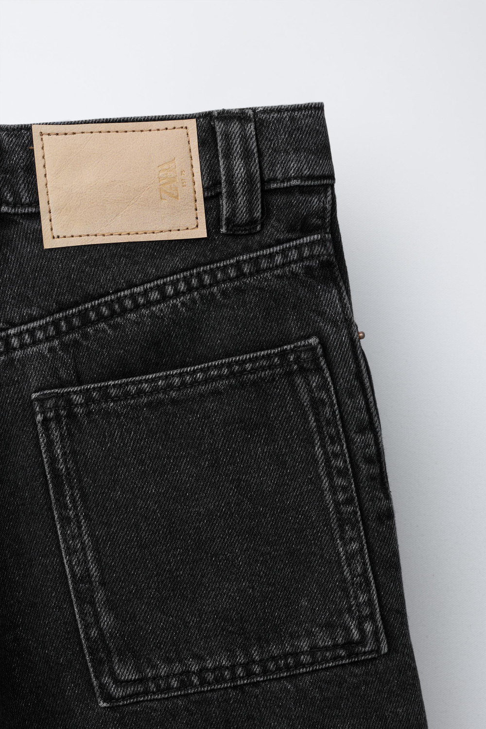 ZARA ДЖИНСОВЫЕ ШОРТЫ RELAXED BAGGY, ЧЕРНЫЙ