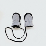 Утепленные варежки (серый меланж)