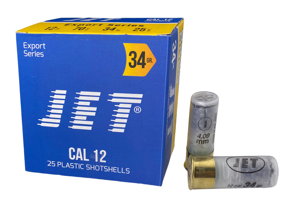 Патрон 12/70 JET дробь №0, 34гр., коробка 25 шт.