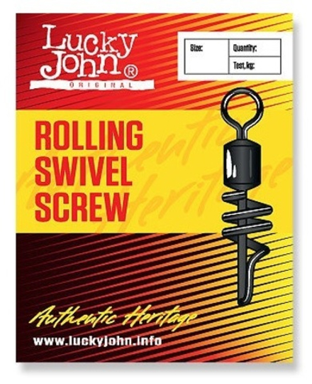 Застежка с вертлюгом Lucky John ROLLING AND SCREW, арт. LJ5052