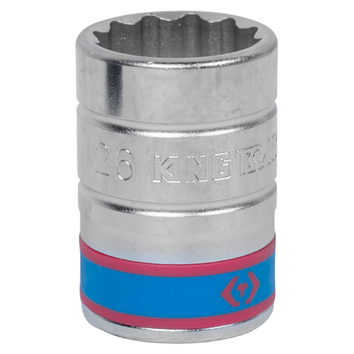 KING TONY (633026M) Головка торцевая стандартная двенадцатигранная 3/4", 26 мм