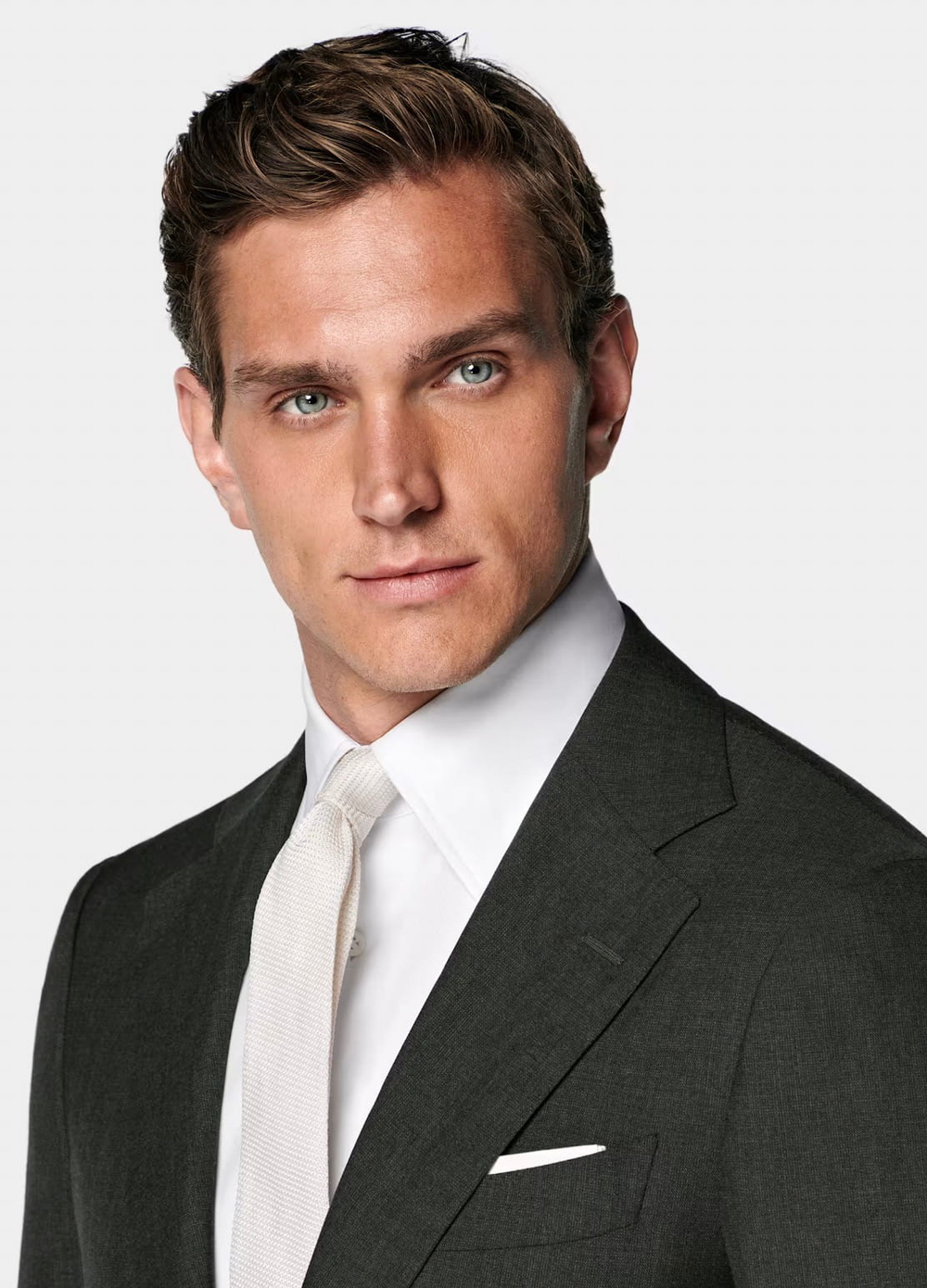 Мужской костюм двойка (серо-зеленый) Б61