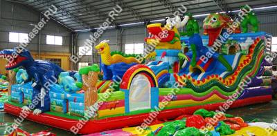 Коммерческий надувной батут "Монстры атакуют", 17*8*6 м