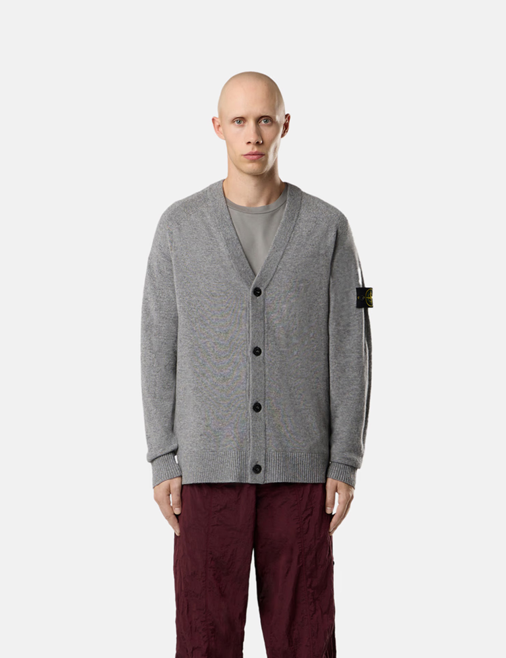 Stone Island Wool Cardigan Grey