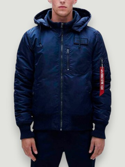 Куртка Бомбер - MA-1 Alpha Hooded Rib (т.синяя - r.blue)