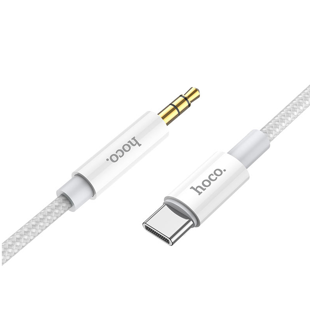 AUX cable 1m type-c/3.5 Hoco UPA19 silver