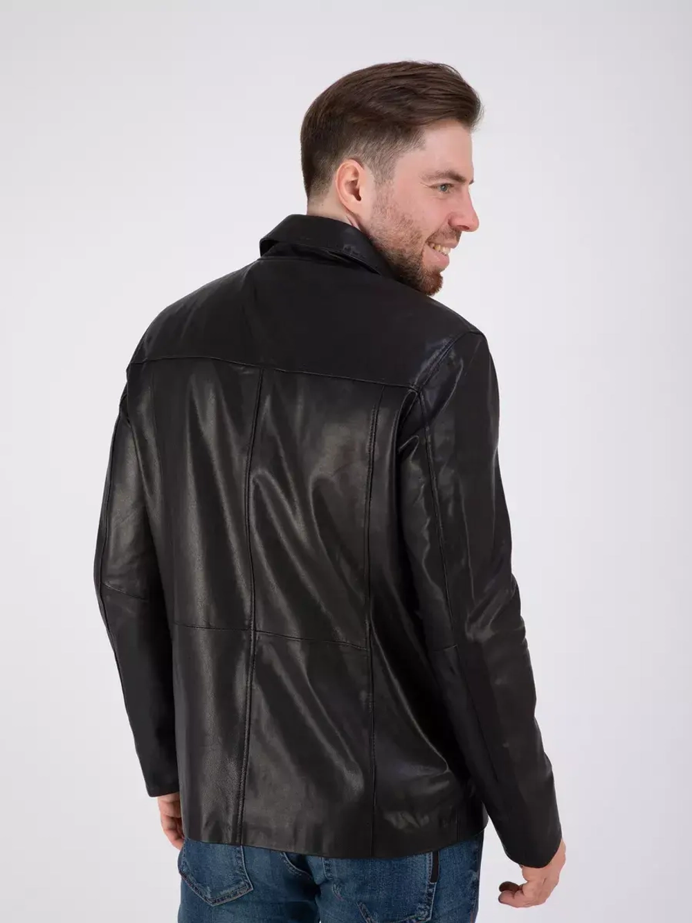 Куртка кожаная демисезонная