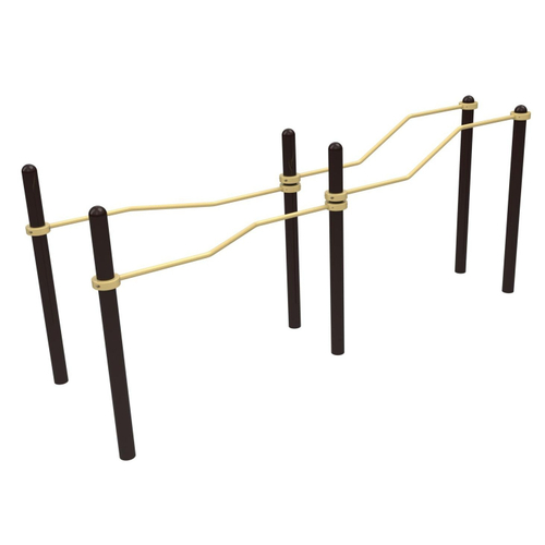 Спортивный комплекс №5, параворкаут, брусья двойные 3900*1300*1600 мм., D=89 мм.