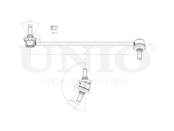 Стойка стабилизатора передняя левая UNIO SSP-50114