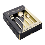 Набор столовых приборов globe, золотистые, 16 пред.