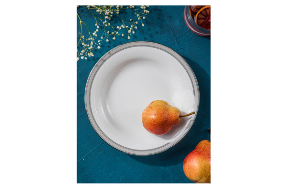 Тарелка суповая 23см Noritake Царский дворец с платиновым кантом