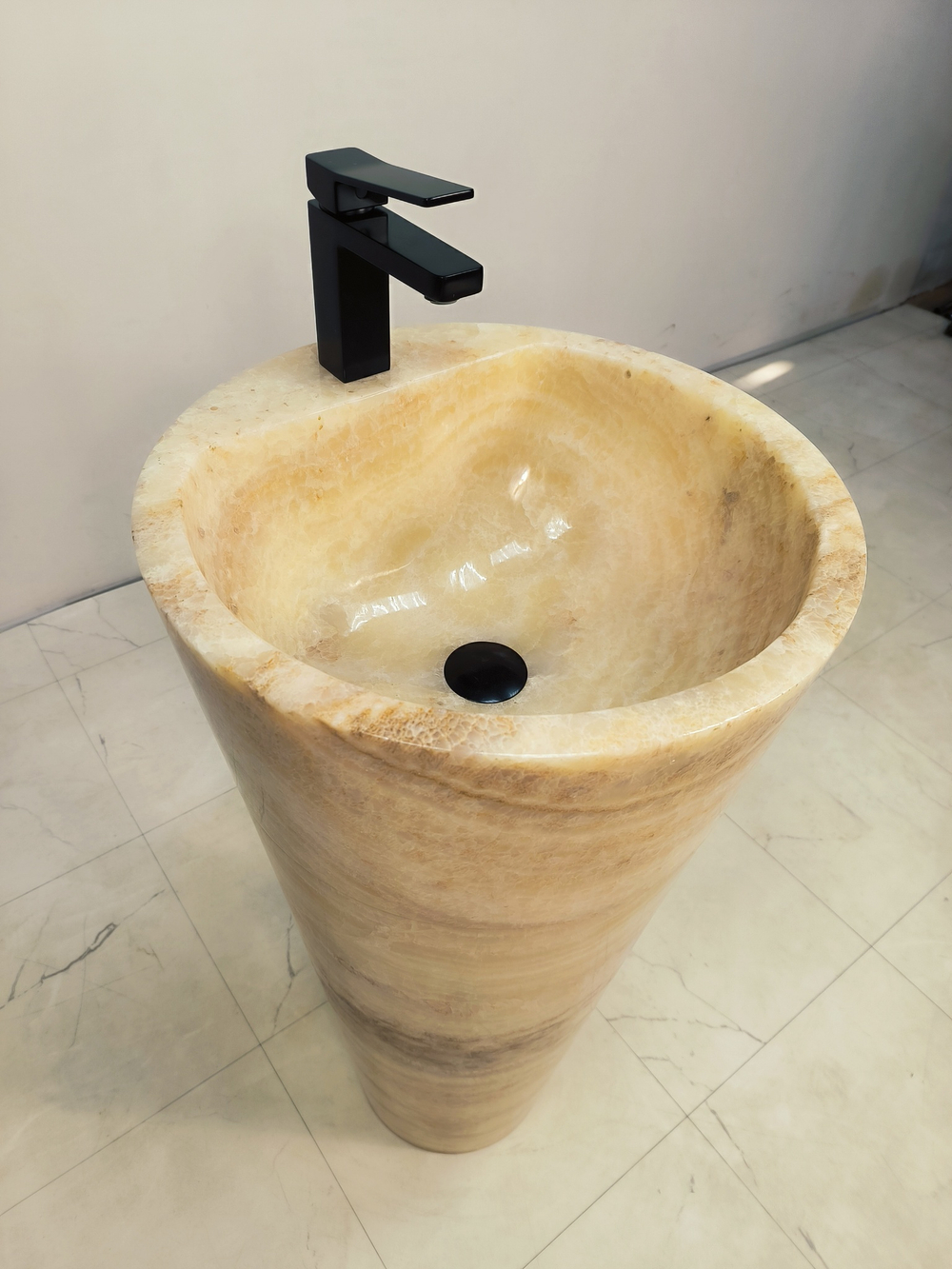 Раковина напольная из оникса Yellow ON-61357 (45*45*90)