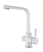 16034-F Смеситель (БЕЛЫЙ) с фильтром "GANZER" (10/1шт)