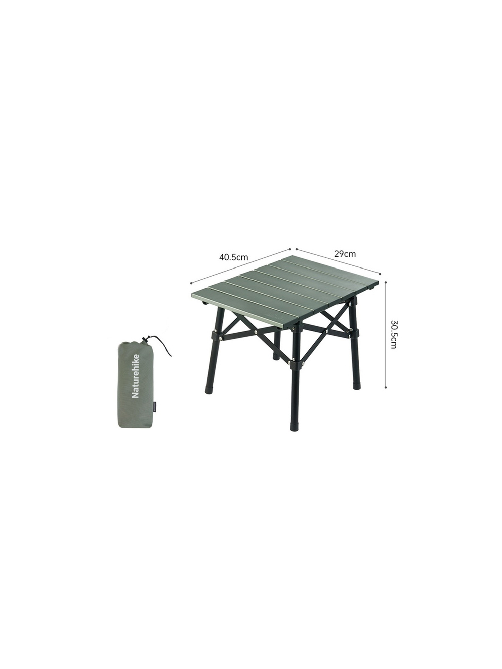 Стол Naturehike CNH22JU050 складной зелёный,6975641885368