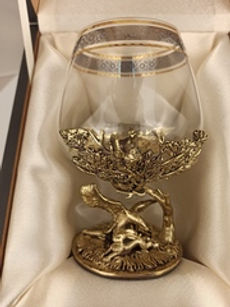 Бокал для коньяка "Орлиная охота" в подарочном футляре