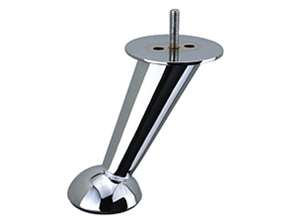 Опора мебельная C-582 стальная хромированная (H=130 мм)