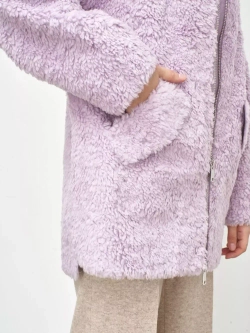 Шуба из шерсти чебурашка тедди, розовая, SilverFox