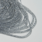 Серебристая шпинель синтетическая с покрытием, 2мм, шар, микроогранка