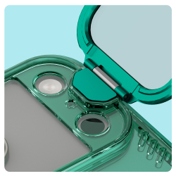 Чехол прозрачный зеленого цвета с MagSafe на iPhone 17 Pro, серия Iceblade Prop Magnetic (версия с прозрачной крышкой объектива) от Nillkin