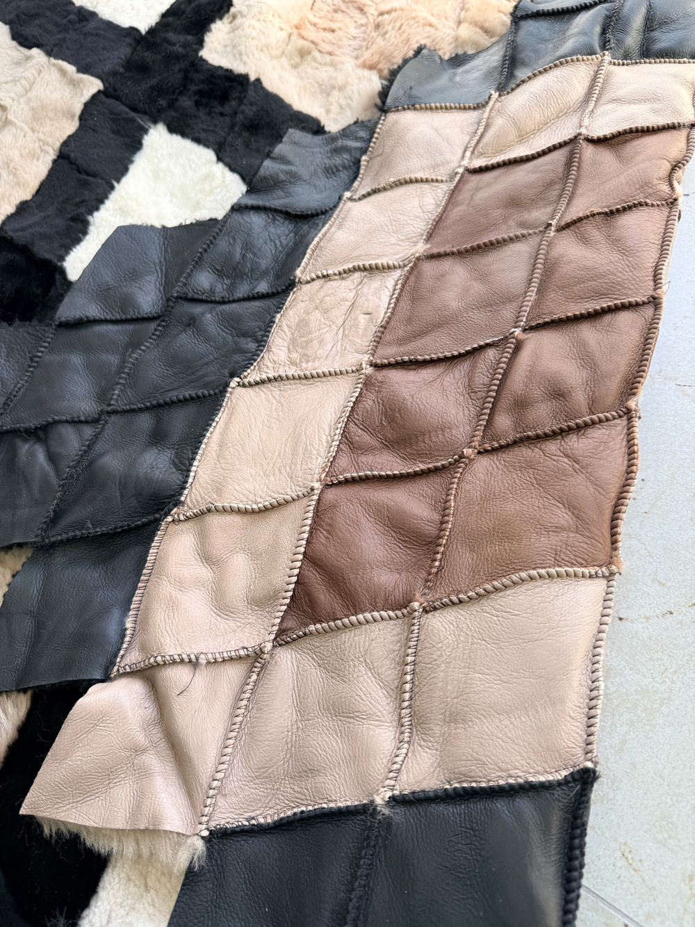 Покрывало меховое ковер из шкуры овчины