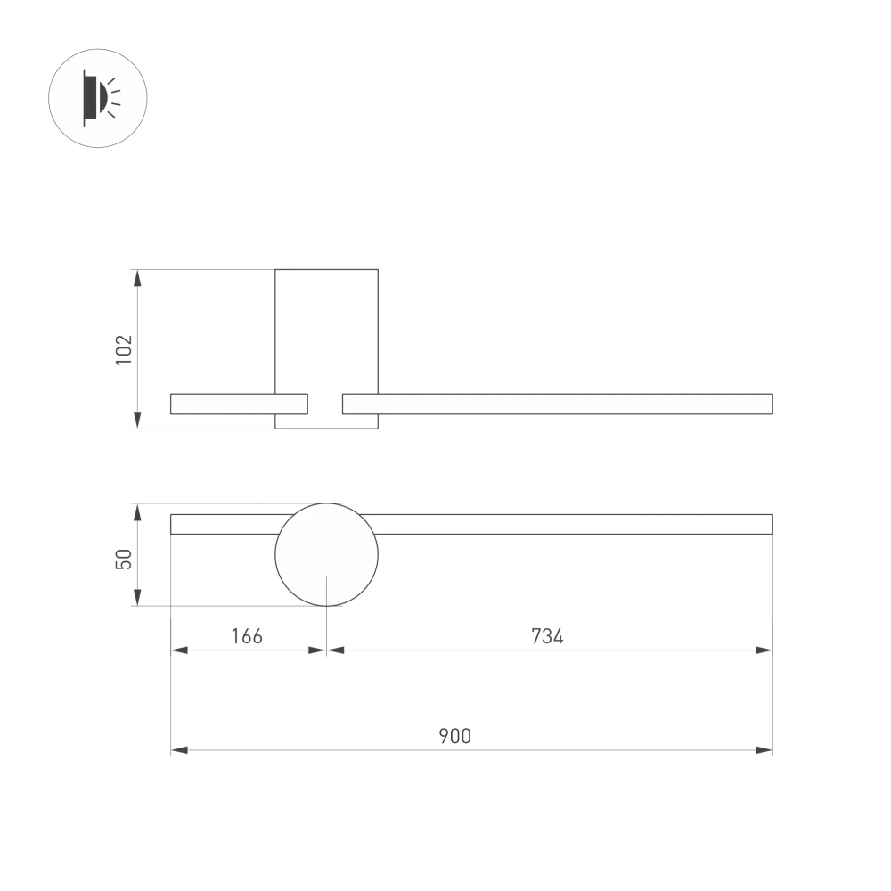 Светильник SP-VINCI-S900x55-10W Warm3000 (BK, 110 deg, 230V) (Arlight, IP20 Металл, 3 года) 034169