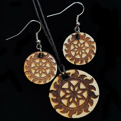 Набор украшений со славянским оберегом Алатырь